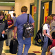 Future jobless Americans between classes at Oakes High School.